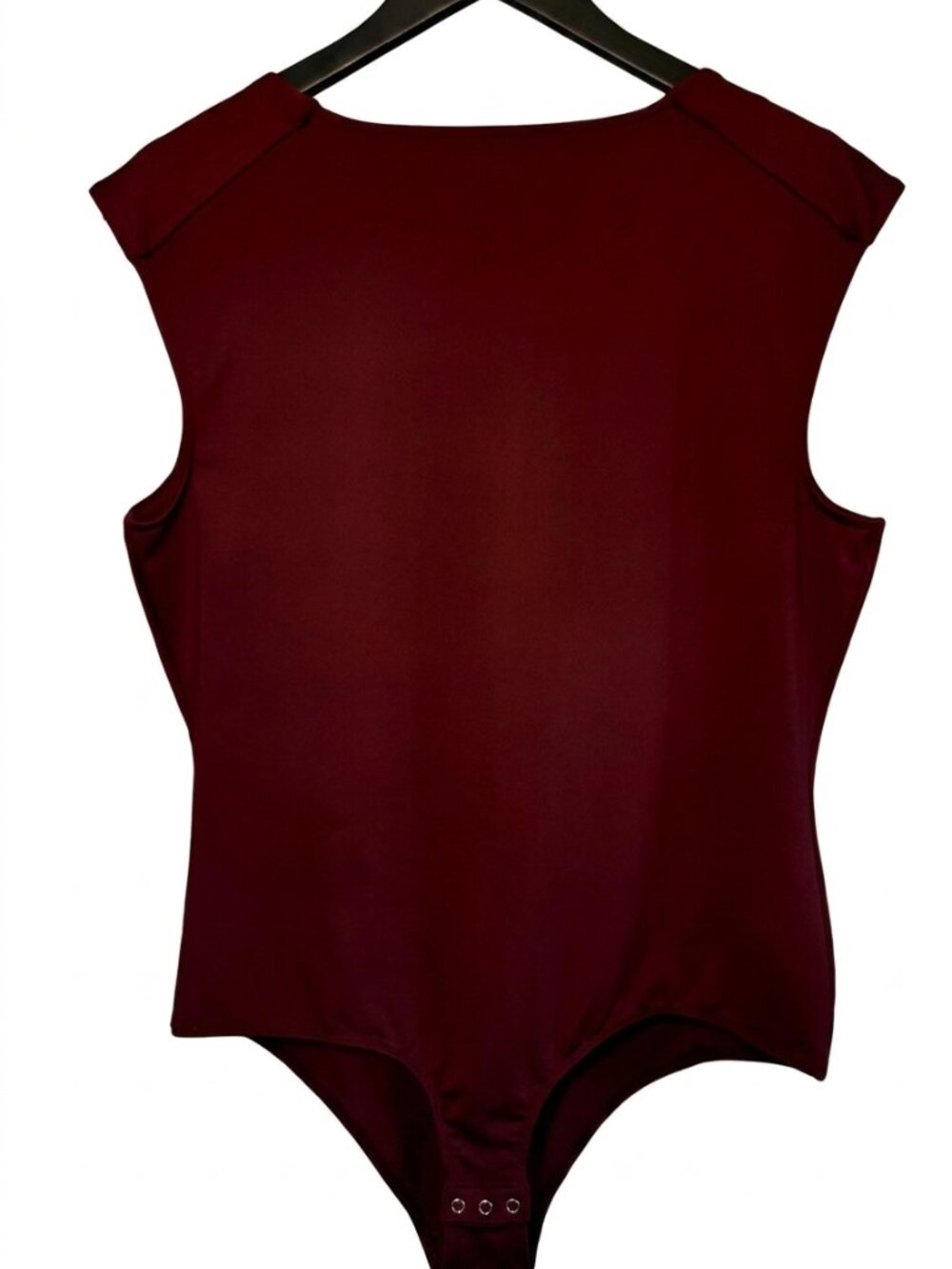 Nine West Burgundy Sleeveless Bodysuit XXL NWOT - Picture 3 of 5